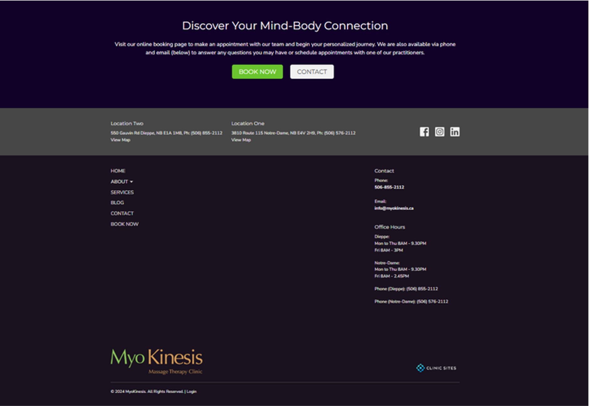 Myokinesis Website Footer