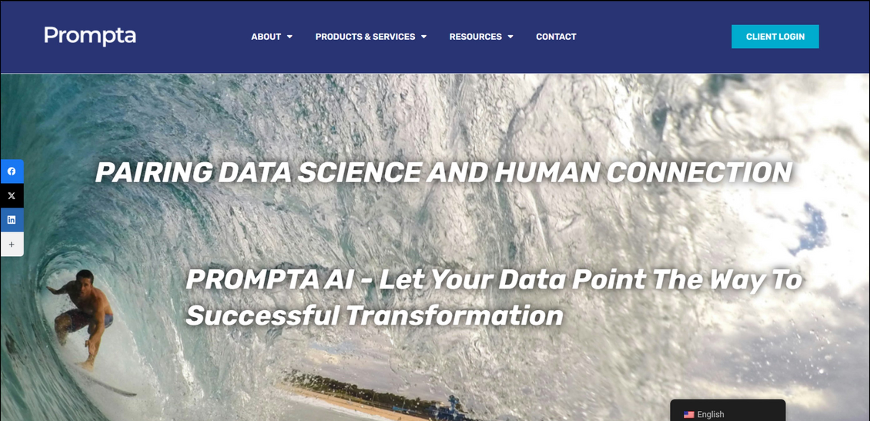 Prompta AI Website Homepage Design